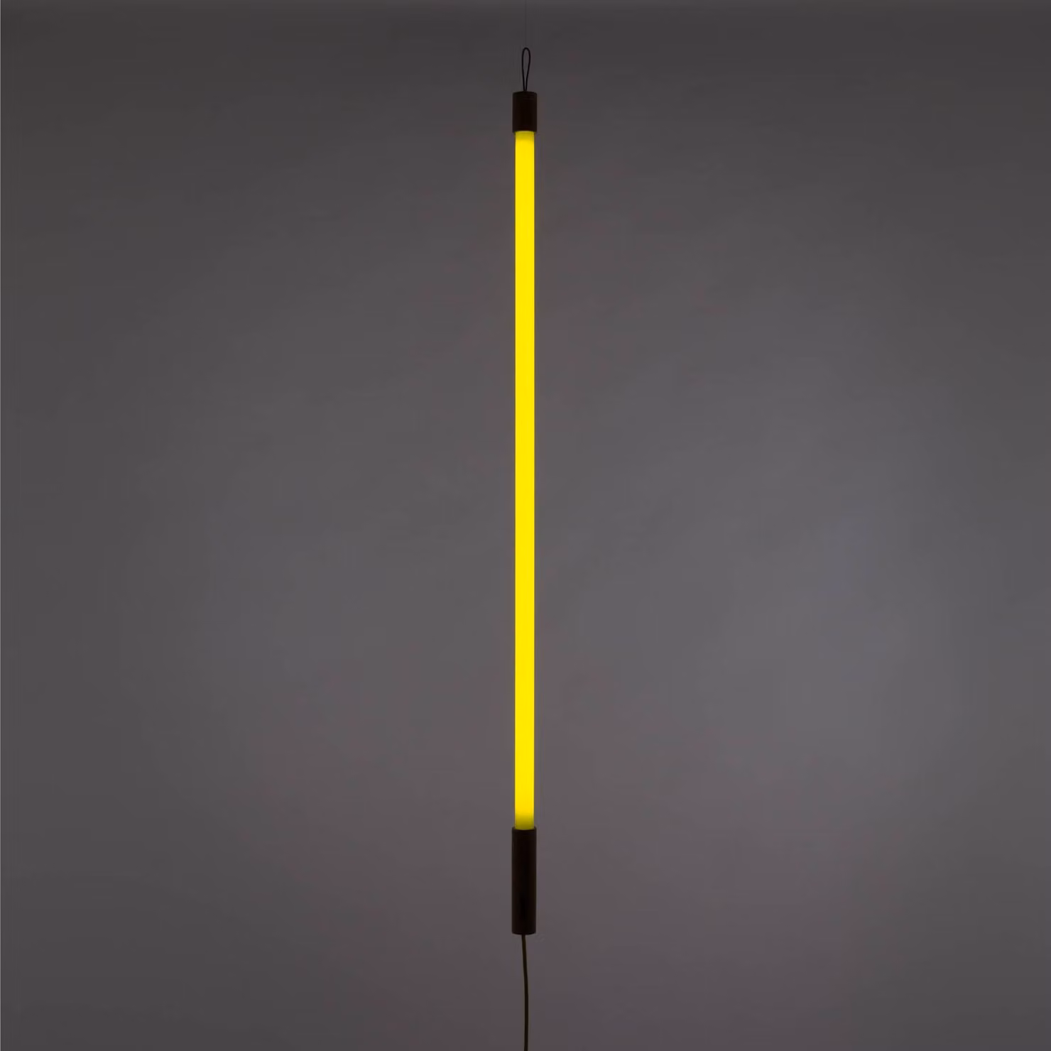 SELETTI Lampada da terra di design Linea, Giallo / Arancione, Soggiorno / Sala da pranzo, Vetro, Design, Lampada da terra