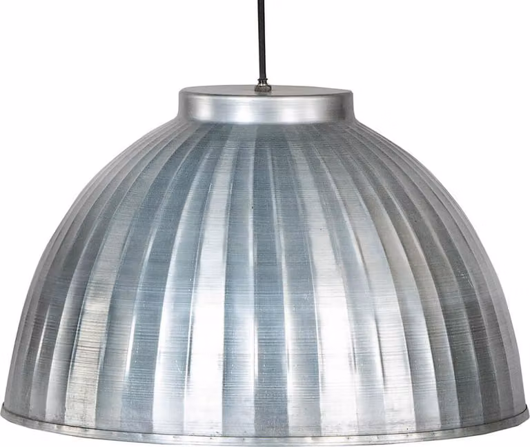 Lampada a sospensione in zinco con scanalature ⌀ 46 cm - Aspetto industriale