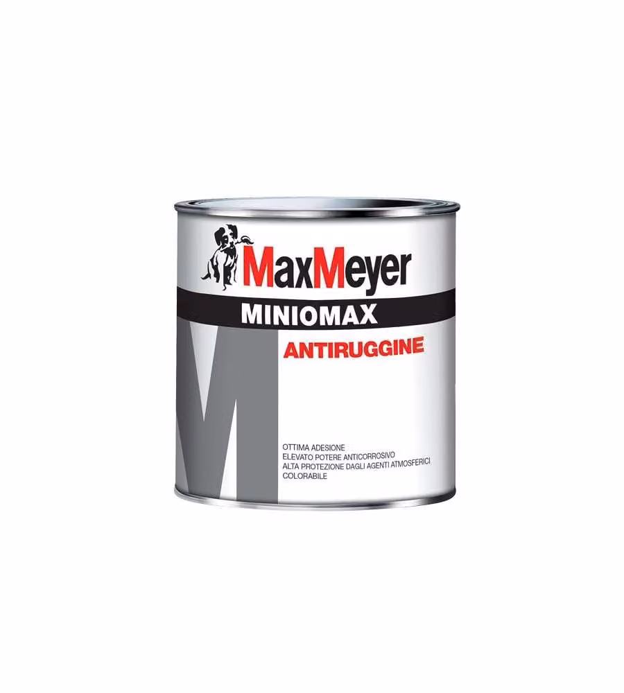 MaxMeyer Antiruggine Miniomax 0,5L Rosso Ossido per Metallo Resistente