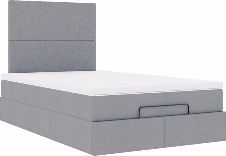 Struttura Letto Pouf con Materasso 120x200 cm in Tessuto