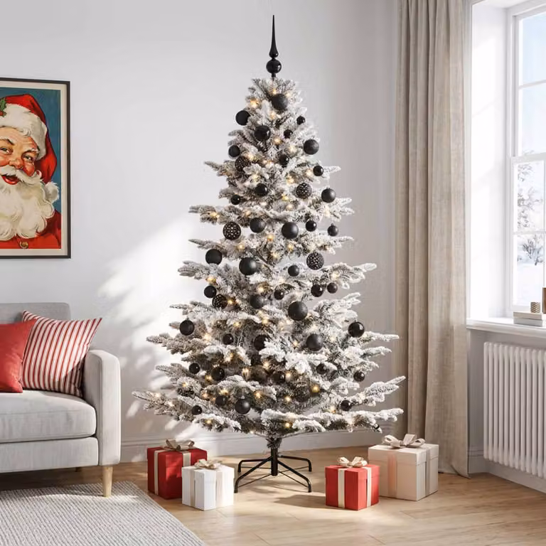 vidaXL Albero di Natale artificiale con palline 240 cm 300 LED