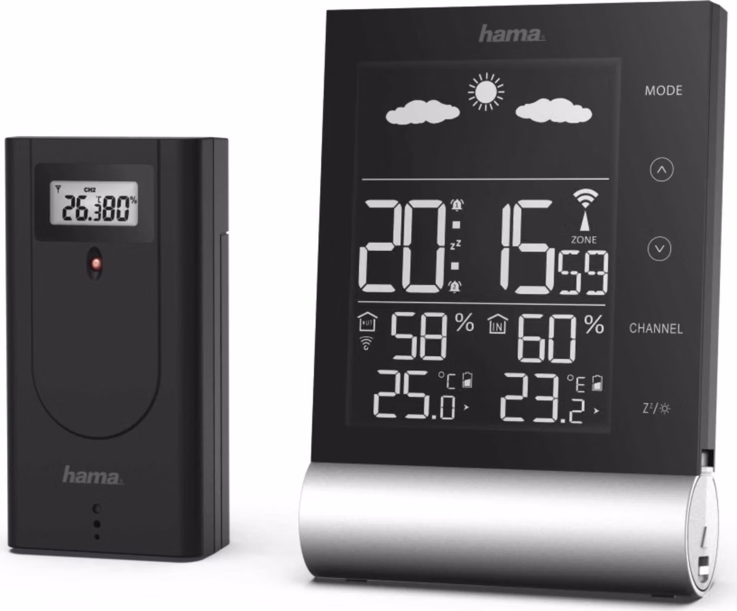 Hama 186417 Hama Wetterstation Black Line schwarz 186417
