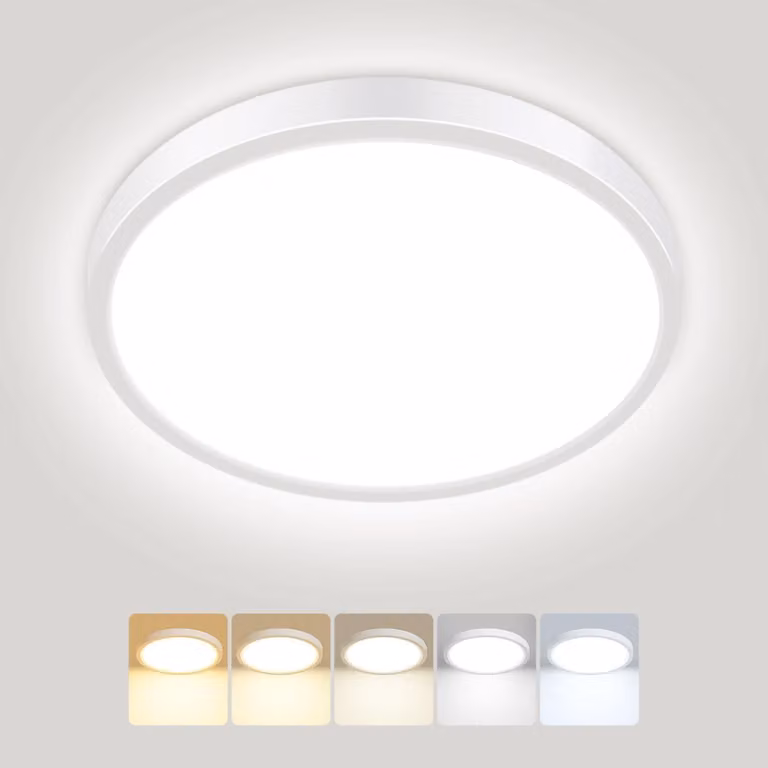 Lampada da soffitto, 15W, 5 colori, 1500 lumen, design piatto, 18 cm