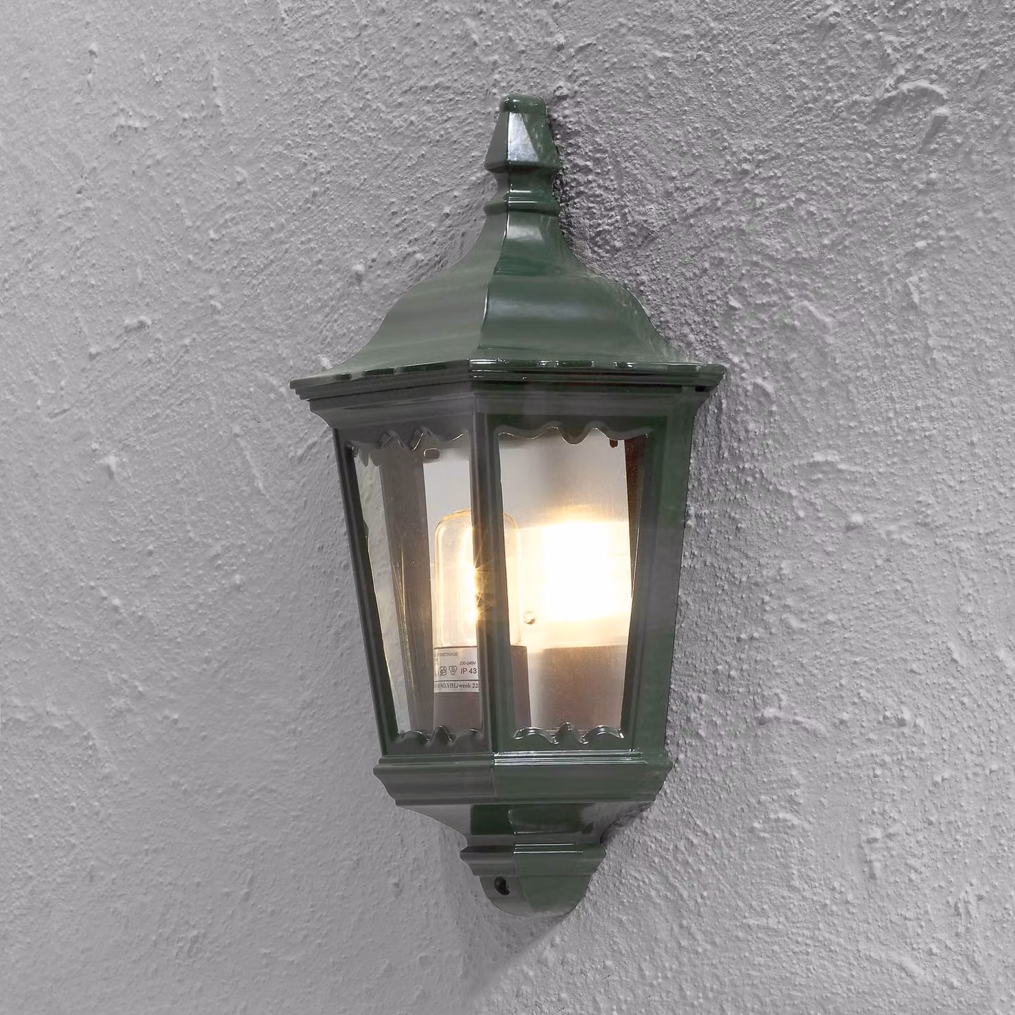 Konstsmide Applique da esterni FIRENZE, Verde, Vetro, Campagna / Rustiche, Applique da esterni