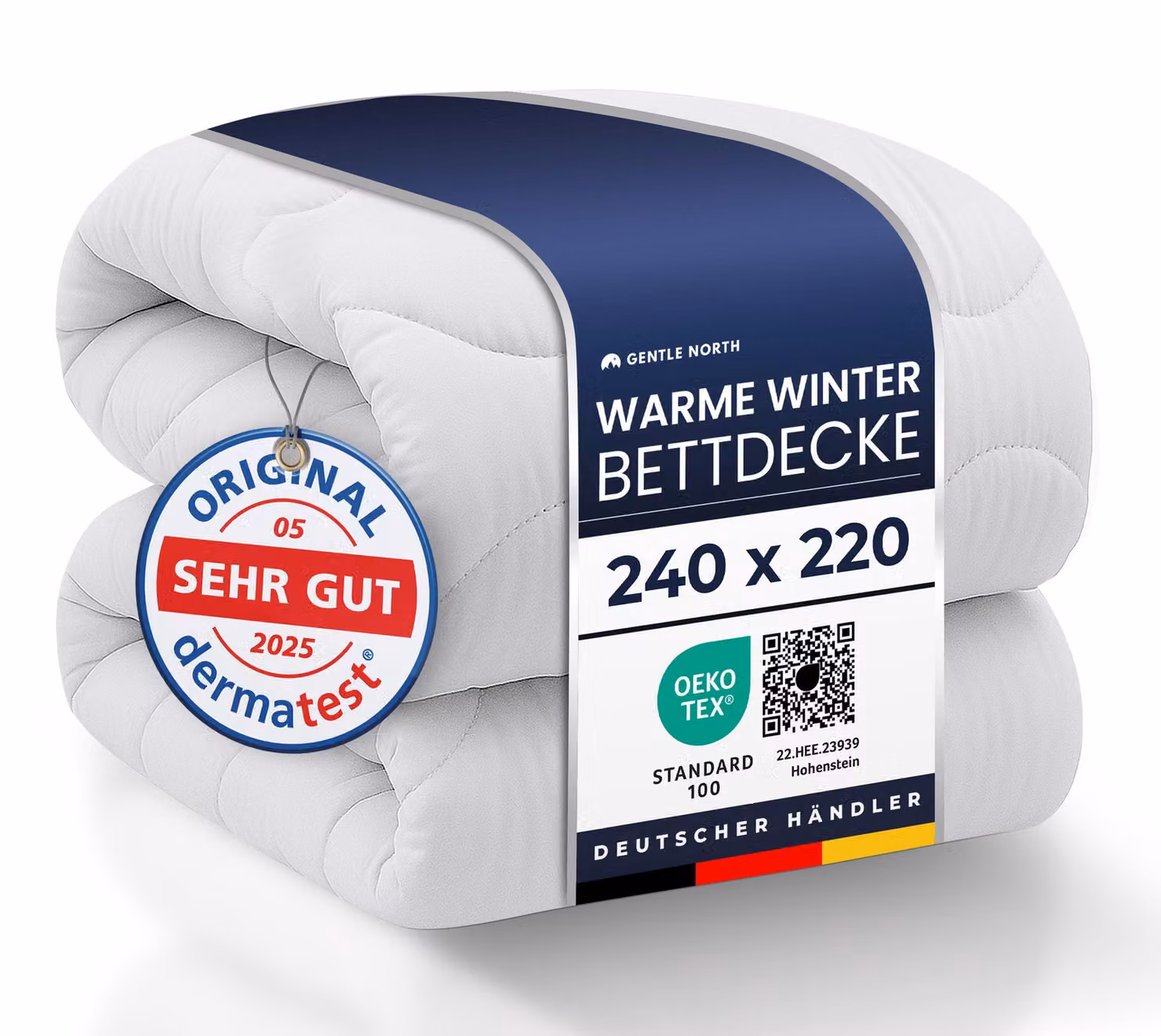 Calda coperta invernale 240x220 come piumone - Piumone adatto a chi soffre di allergie - Morbida trapunta - Particolarmente soffice e lavabile a 60°