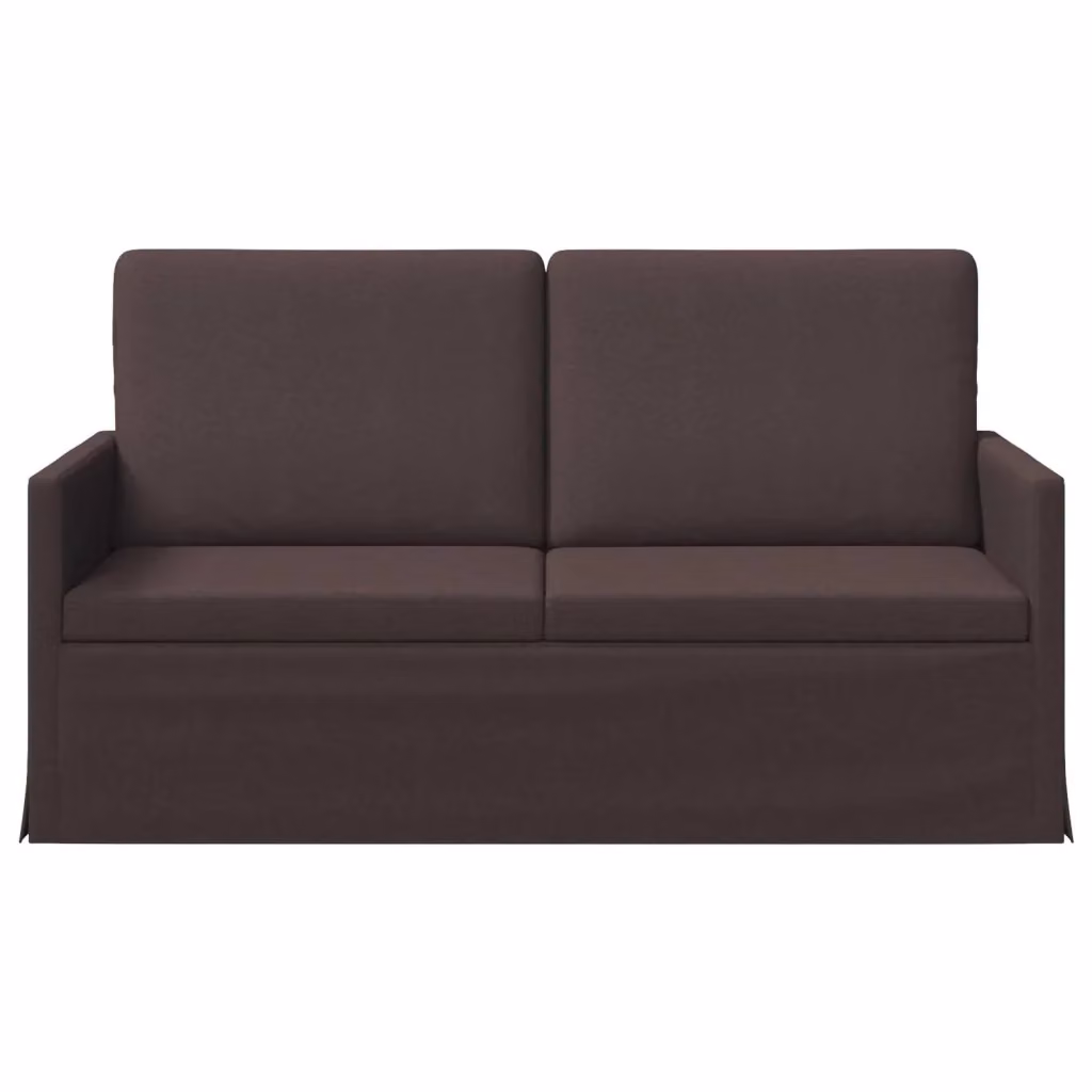 Divano a 2 posti moderno vidaXL in tessuto marrone con struttura in metallo L: 150 cm, P: 81 cm, H: 82 cm – 2