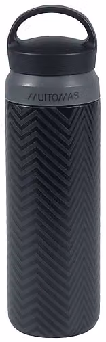 Borraccia termica Muitomas con grafica geometrica, colore nero, 500 ml
