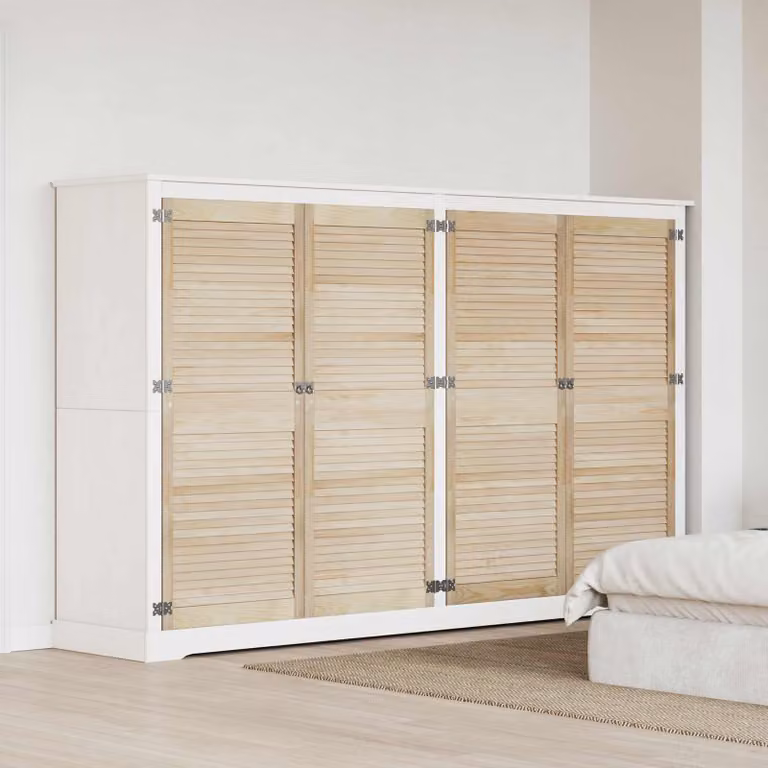 Set di 4 ante per armadio vidaXL in legno di pino naturale, H 140,5 x L 59,5 x P 2,1 cm