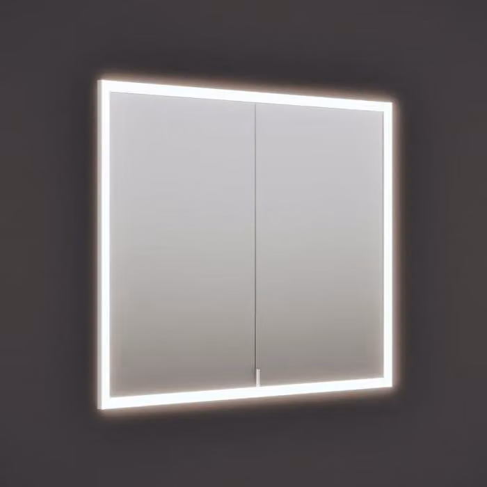 Specchio da parete burgbad RL20, 92 cm, con illuminazione integrata per montaggio a parete