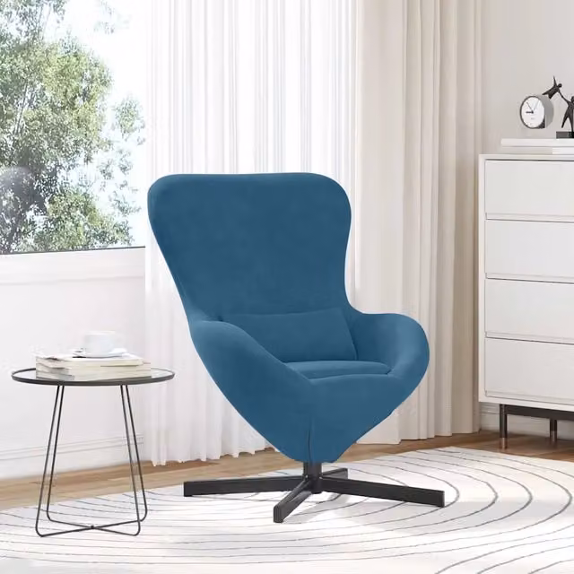 Divano Sedia-Poltrona uovo Blu 63 x 73 x 90 cm Velluto