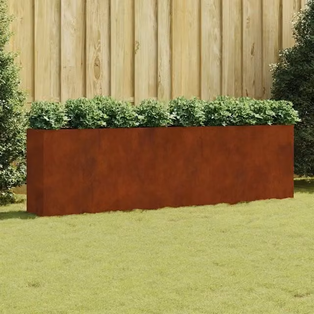 Fioriera Rialzata da Giardino 280x40x80 cm in Acciaio Corten 824528