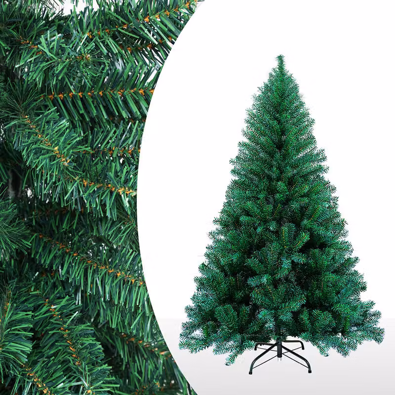 Albero di Natale artificiale Jopassy, abete in abete rosso decorato, incluso supporto in metallo per albero di Natale, montaggio rapido, pieghevole, verde 210cm