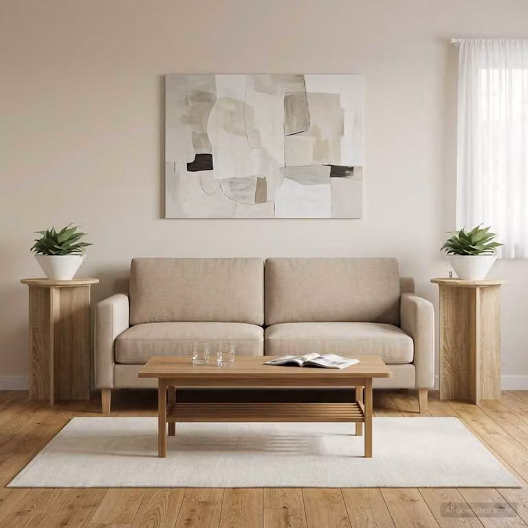 Set di 2 supporti per piante vidaXL in legno MDF color rovere, Ø 40 cm x H 60 cm