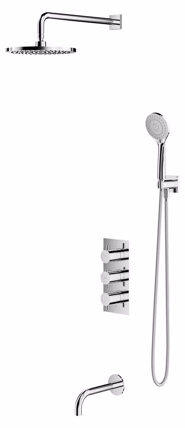 Sistema di bagno termostatico Y, modello Chrom, da incasso, 1 unità