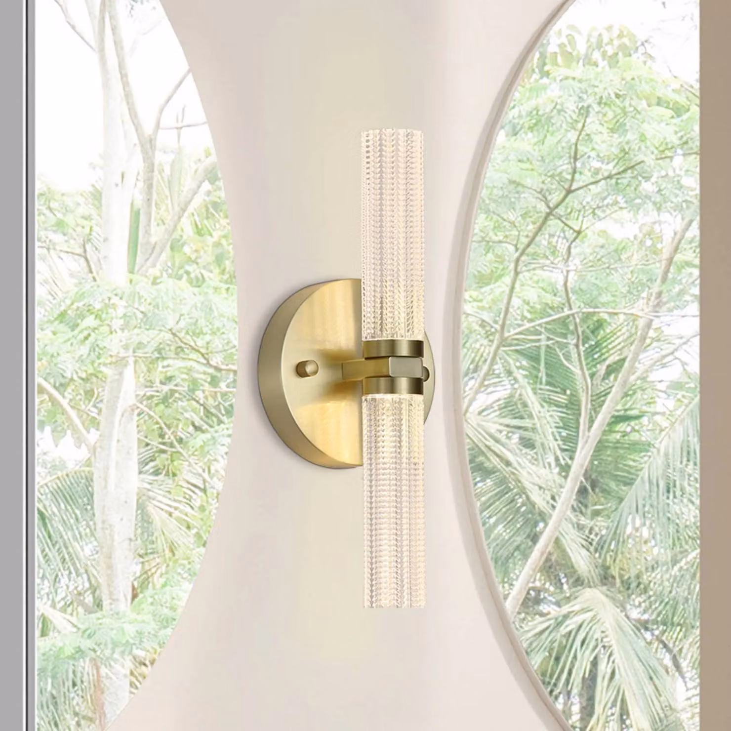 Searchlight Applique da parete Aberdeen, dimmerabile, Ottone / Oro, Bagno, Metallo, Applique