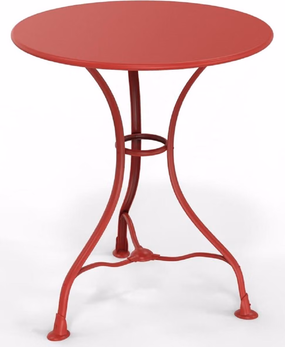 Casa Padrino Tavolo da giardino liberty Ø 60 x H. 70 cm - Vari colori - Tavolo rotondo in ferro battuto per giardino e patio - Mobili da giardino e patio in ferro battuto liberty