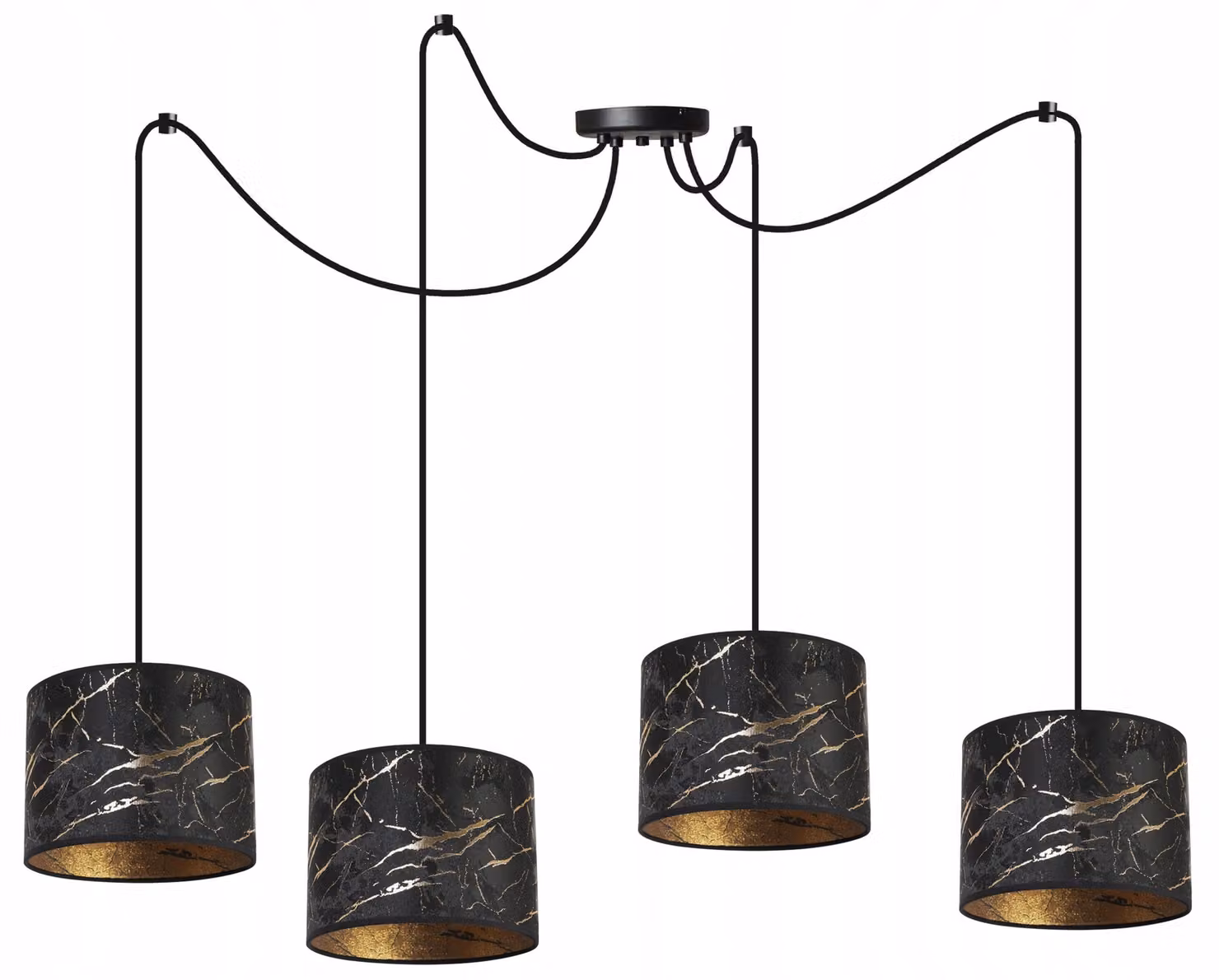 Lampada a sospensione Spider Gold – Lampada a sospensione moderna con paralume Lampada da soffitto di design