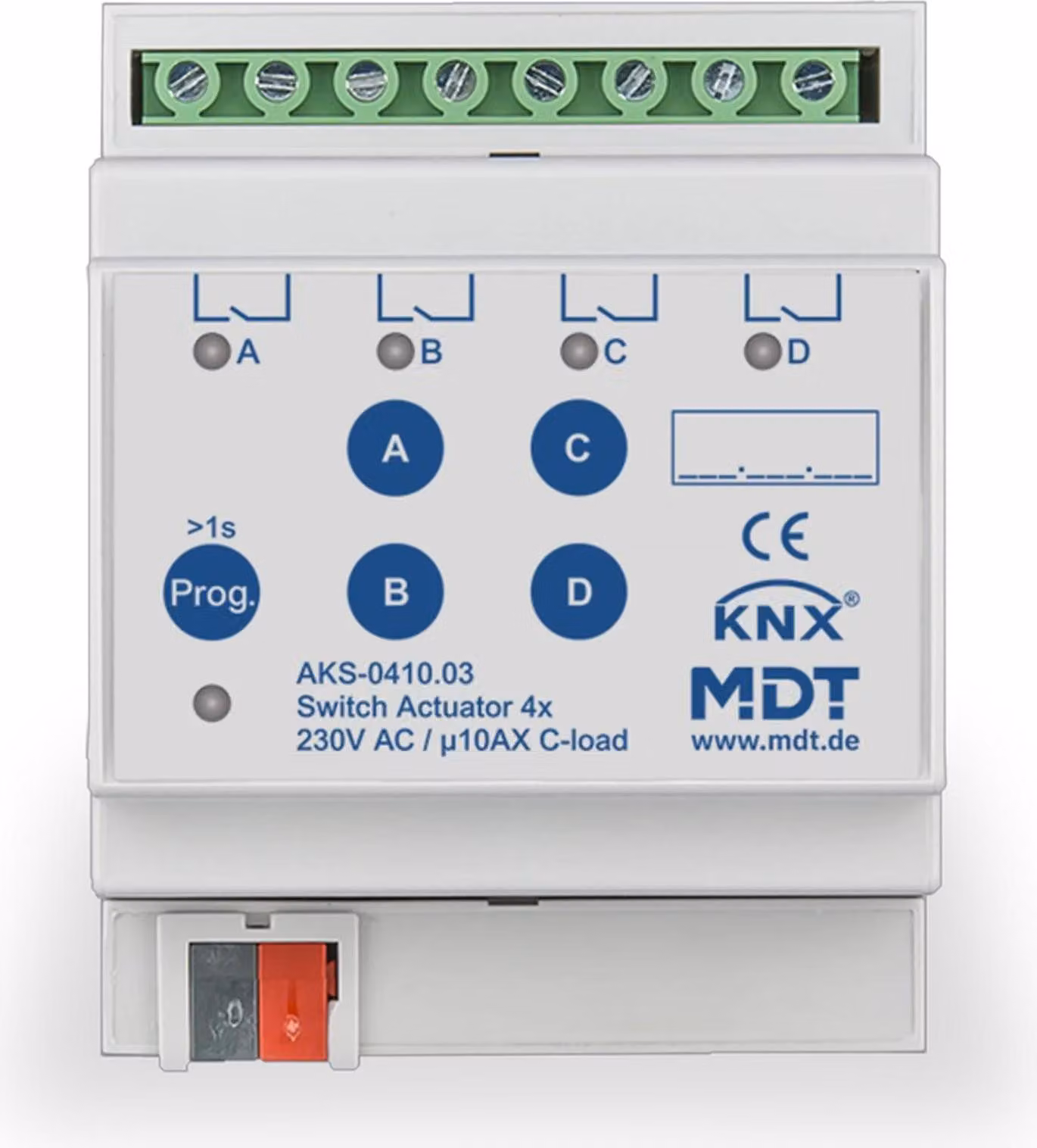 MDT KNX Attuatore di commutazione C-Last 4fach REG, 1 pz.
