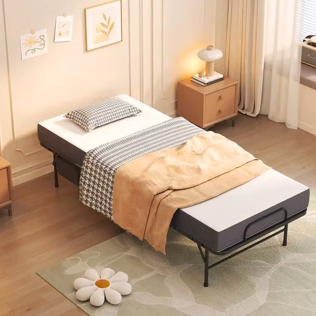 Letto Pieghevole con Materasso in Memory Foam ¨C MINIMAL ¨C Metallo, 78x190