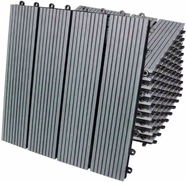 66 x Piastrelle per Pavimenti in WPC 30x30cm - Grigio