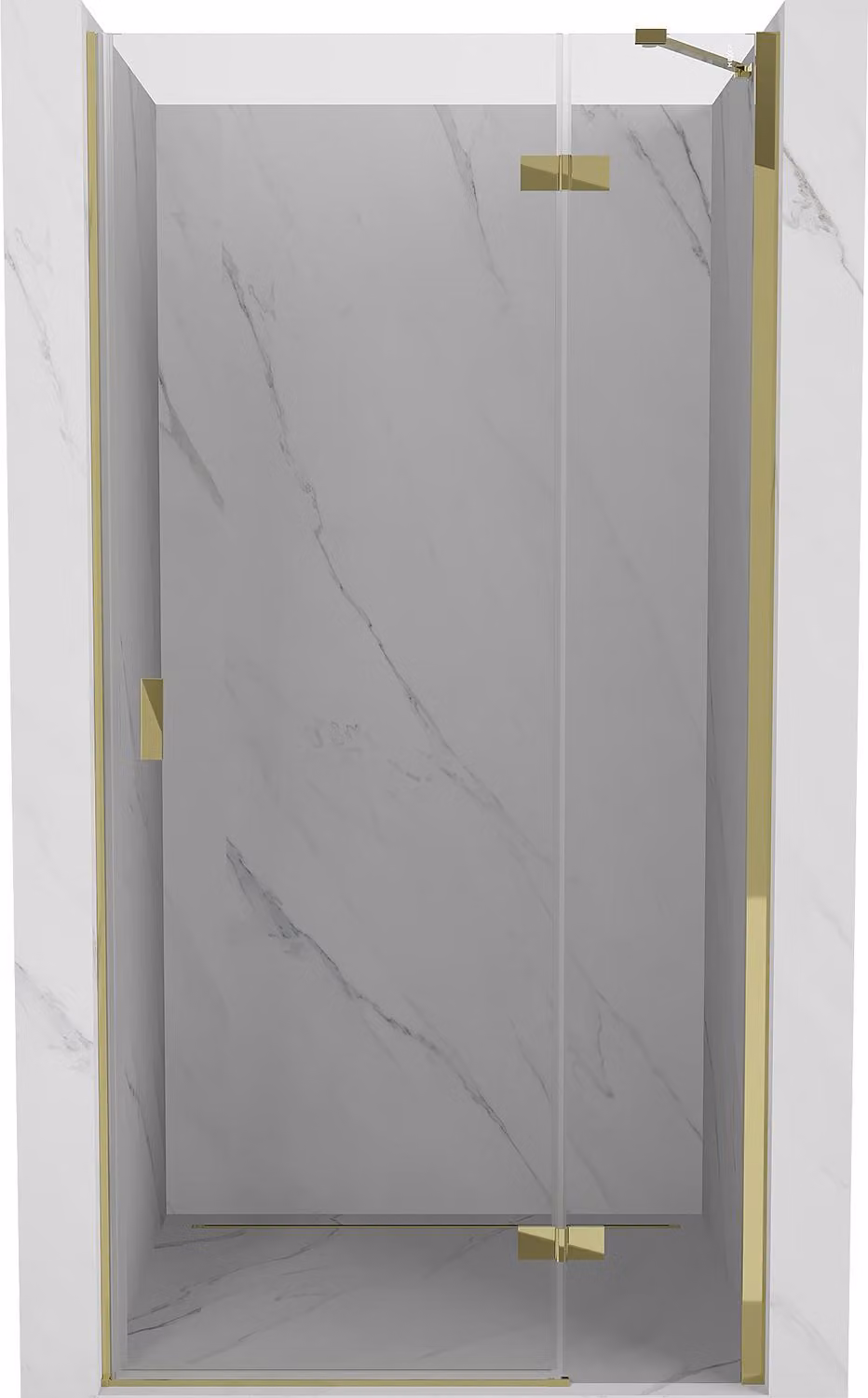 Mexen Mist-H porta doccia a battente destra 95 cm, trasparente, dorato - 8A5-095-000-50-00-P