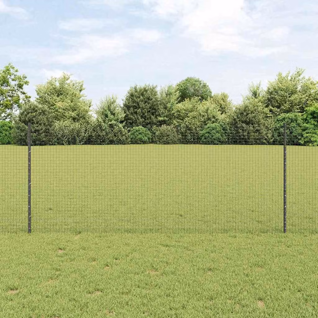 Maison Exclusive - Recinzione con Posto Grigio 1 x 10 m Acciaio