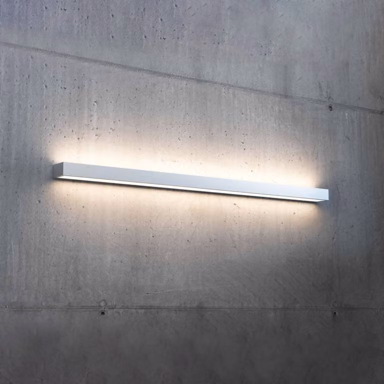 Applique da parete a LED Mera MCJ, Alluminio / Grigio / Zincato, Corridoio, Metallo, Moderno, Applique a LED