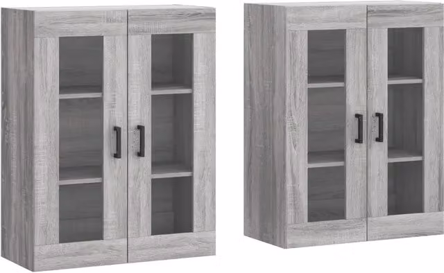 Armadietti a Parete 2 pz Grigio Sonoma in Legno Multistrato CFW8703384