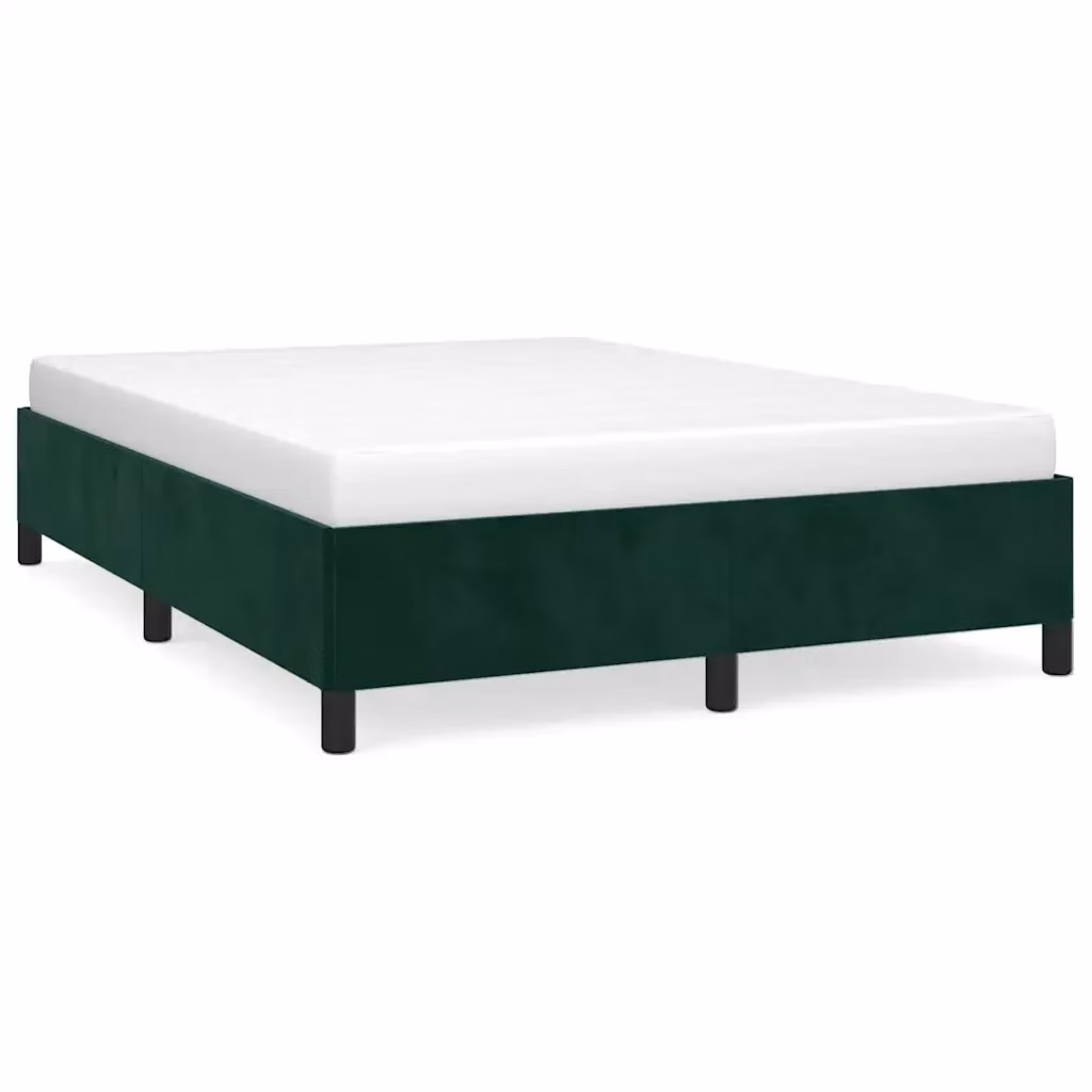 Struttura Letto Design Mania in Velluto Verde con Giroletto, L/P/H: 200 x 140 x 35 cm – 2