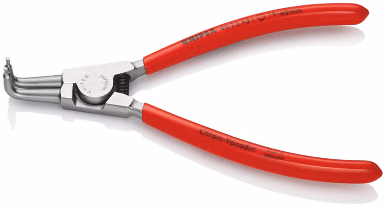 KNIPEX 46 23 A21 Pinza per anelli esterni su alberi con rivestimento in plastica cromata 170 mm