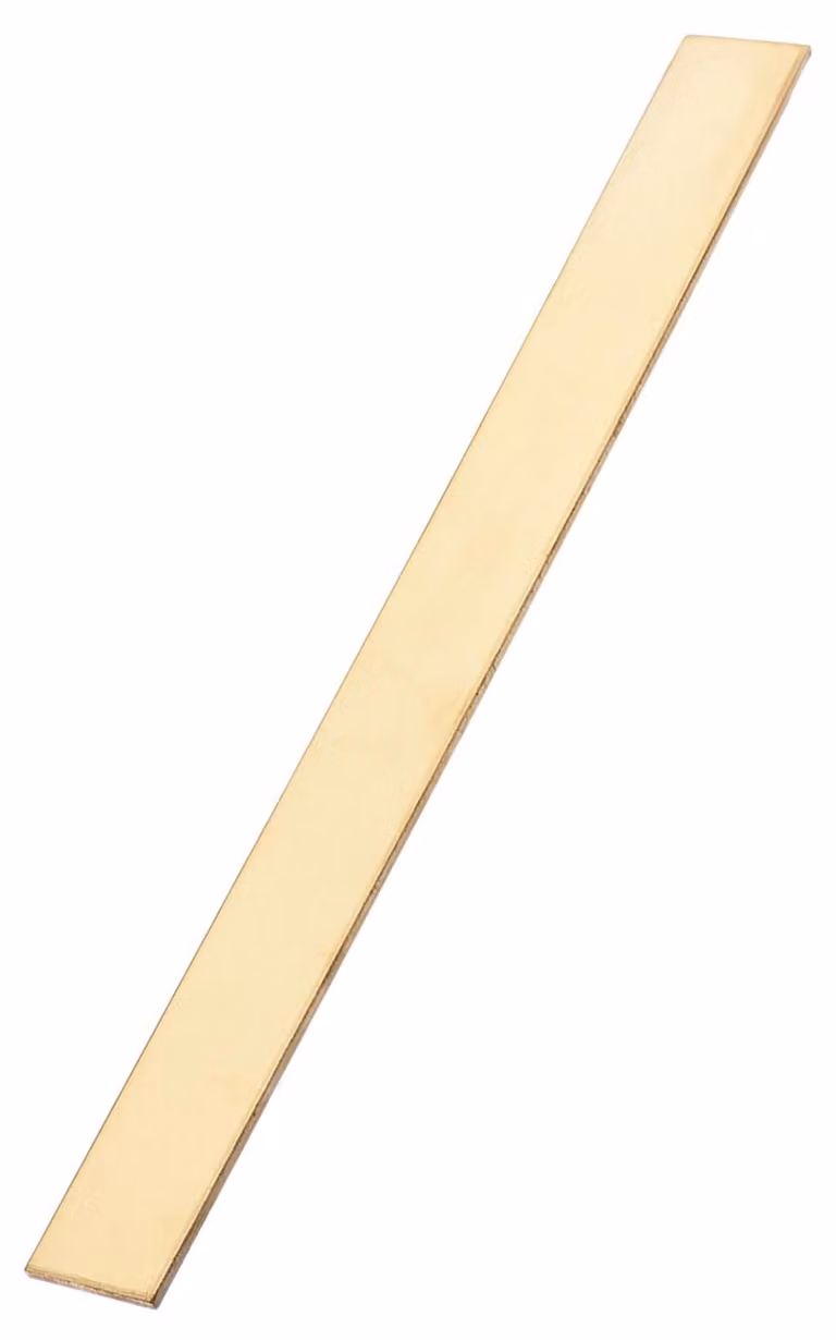 H62, barra piatta in ottone, dimensioni 3x19x203 mm, 1 pezzo