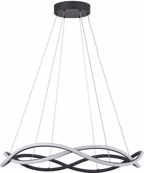 Lampada a sospensione moderna Amira LED 24W Reality colore nero