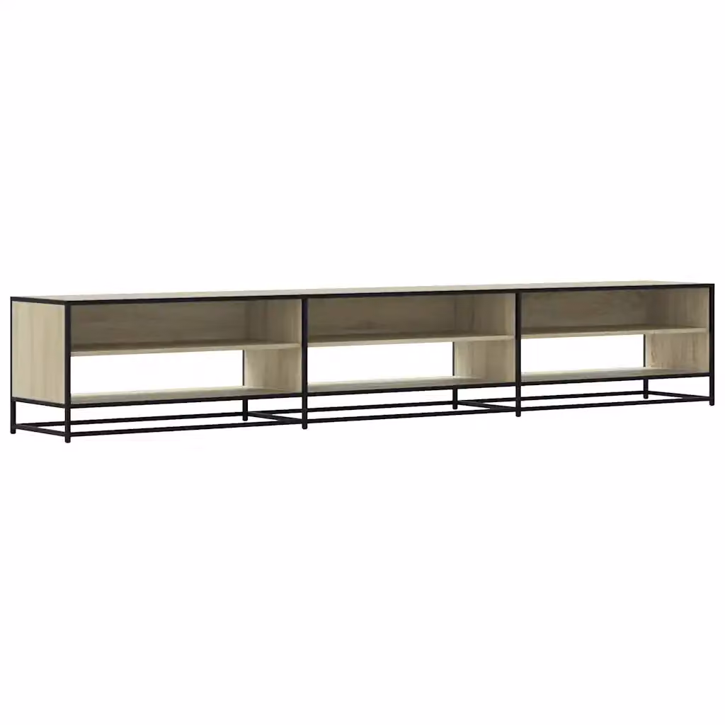 Mobile TV stile industrial vidaXL in legno e metallo colore marrone L: 270 cm, P: 40 cm, H: 46 cm – 2