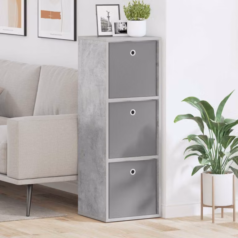 Credenza con cassetto vidaXL Grigio, L: 35 cm, P: 32 cm, H: 99,5 cm