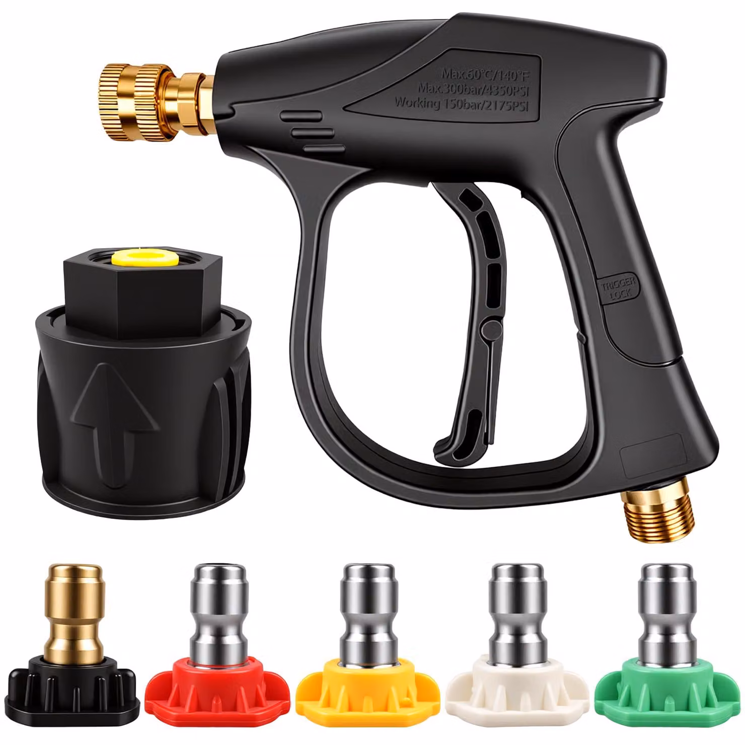 Idropulitrice, pistola, 4350 psi, con 5 lance