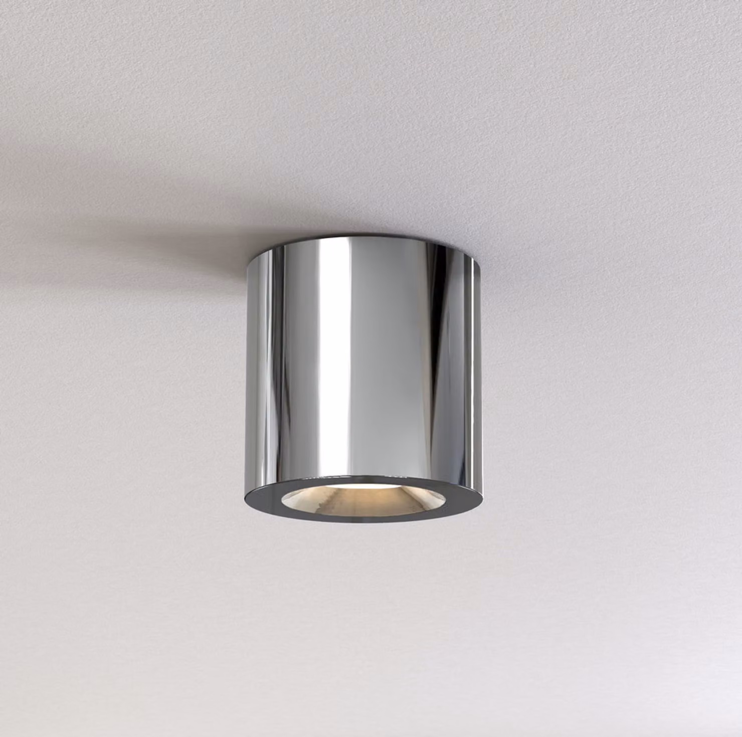 Astro Kos - Faretto da incasso a luce tonda cromo lucido IP65, GU10