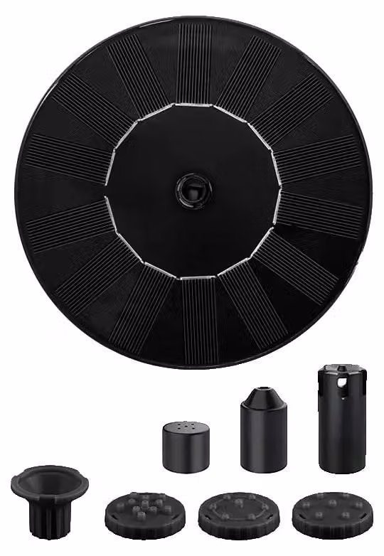 Fontana solare, funzionamento ecologico, facile installazione, grigio scuro
