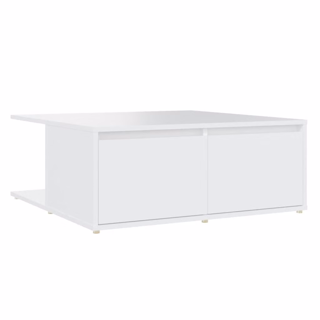 Tavolino da Salotto Bianco 80x80x31 cm in Legno Multistrato