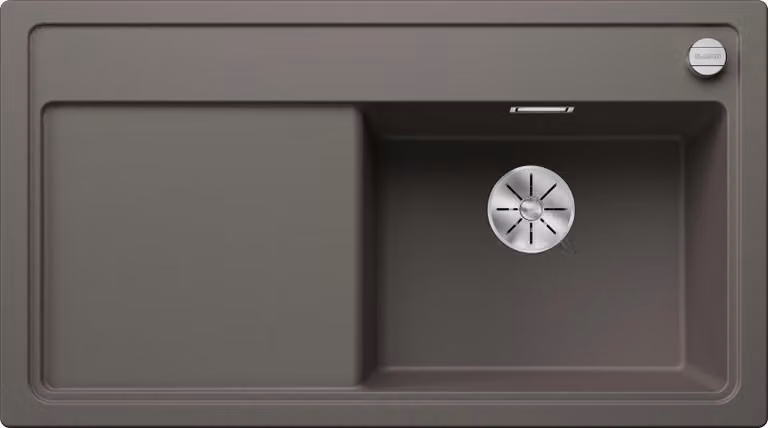 Blanco Zenar 5 - Lavello in silgranito, 915x510 mm, con comando di scarico, InFino, grigio 527365