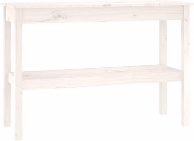 Tavolo Consolle da Ingresso DESIGN IN in Legno Massello di Pino Bianco L 110 cm, P 40 cm, H 75 cm – 1