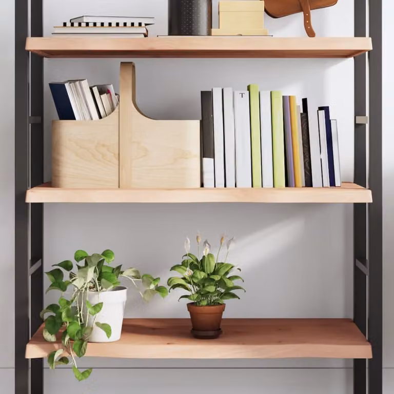 vidaXL Ripiano a Parete in Rovere Massello Non Trattato, Colore Marrone, L 100 cm x P 40 cm x H 3 cm