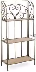Scaffale arredo GUENDA in metallo verde scuro e marrone L: 60 cm, H: 125 cm