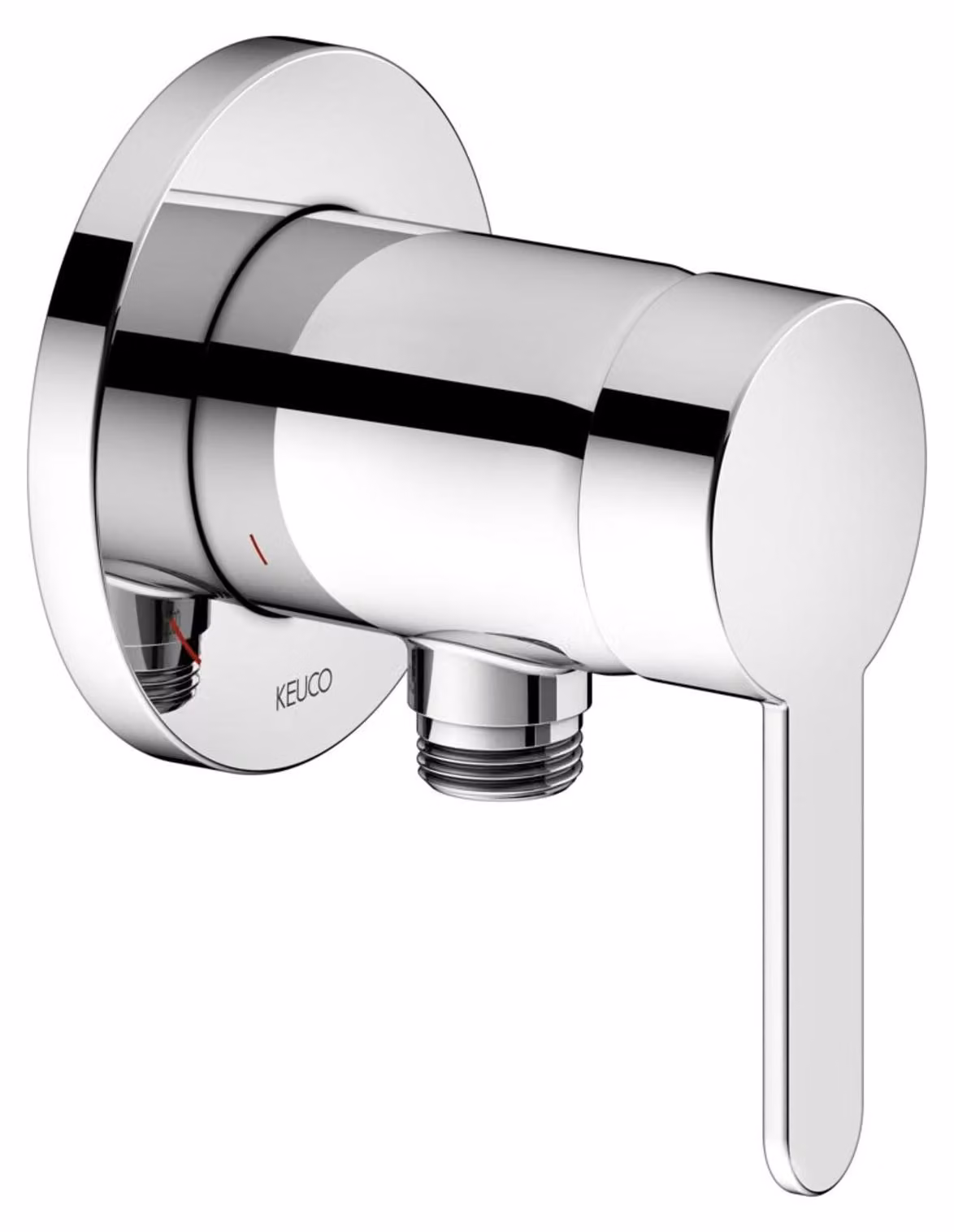 KEUCO IXMO Flat Mitigeur monocommandé pour douche avec raccord de flexible, rosace ronde, 59552010301, 59552010301