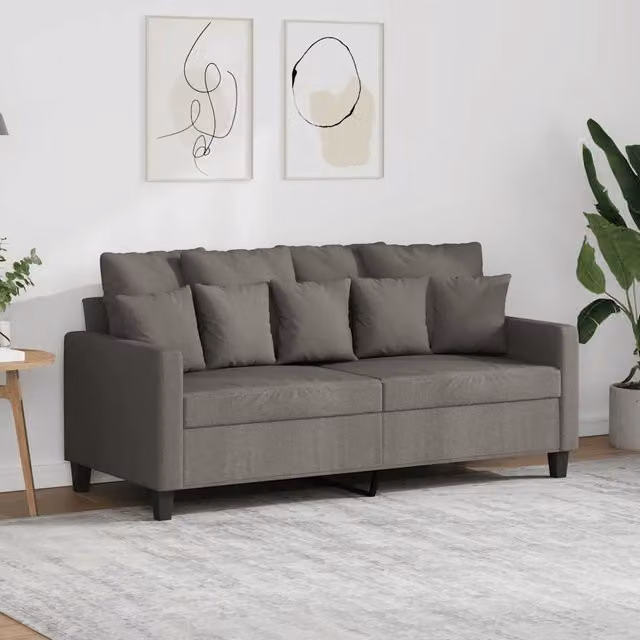 Divano letto moderno vidaXL in tessuto beige o grigio con struttura in metallo per il tuo soggiorno – 1