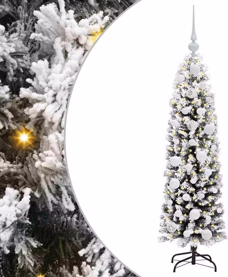 Albero di Natale artificiale a 150 LED con supporto verde 120 cm