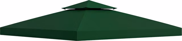 Copertura sostitutiva per gazebo Outsunny da 3x3 m in poliestere impermeabile e anti-UV, colore verde scuro