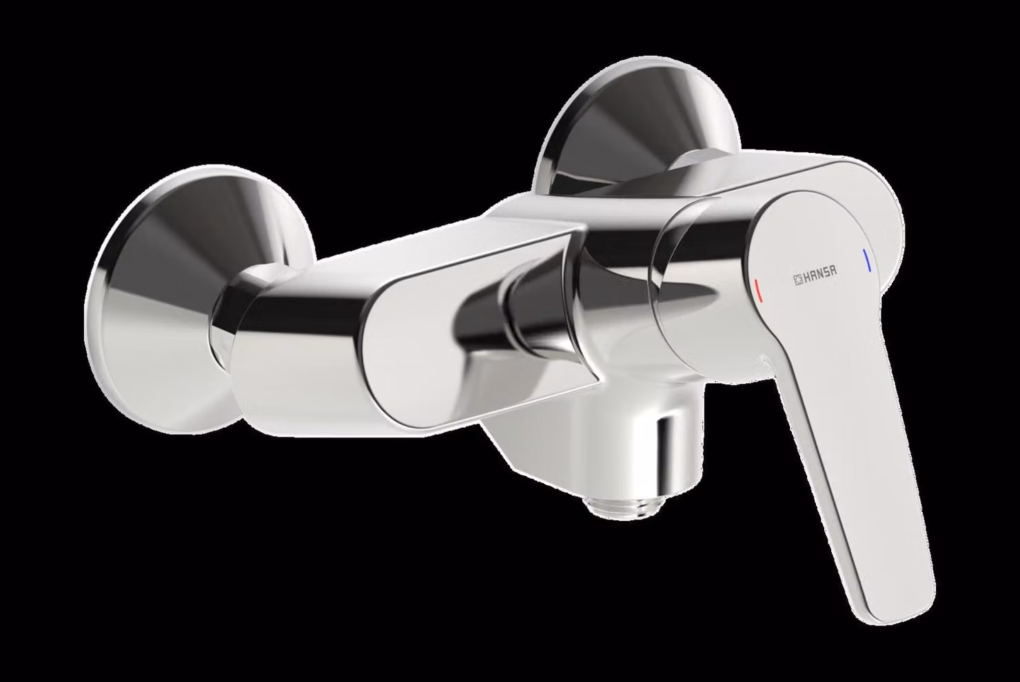 Badewanne Armatur Brause Mischbatterie Wandaufbau HANSAPINTO THERMO COOL