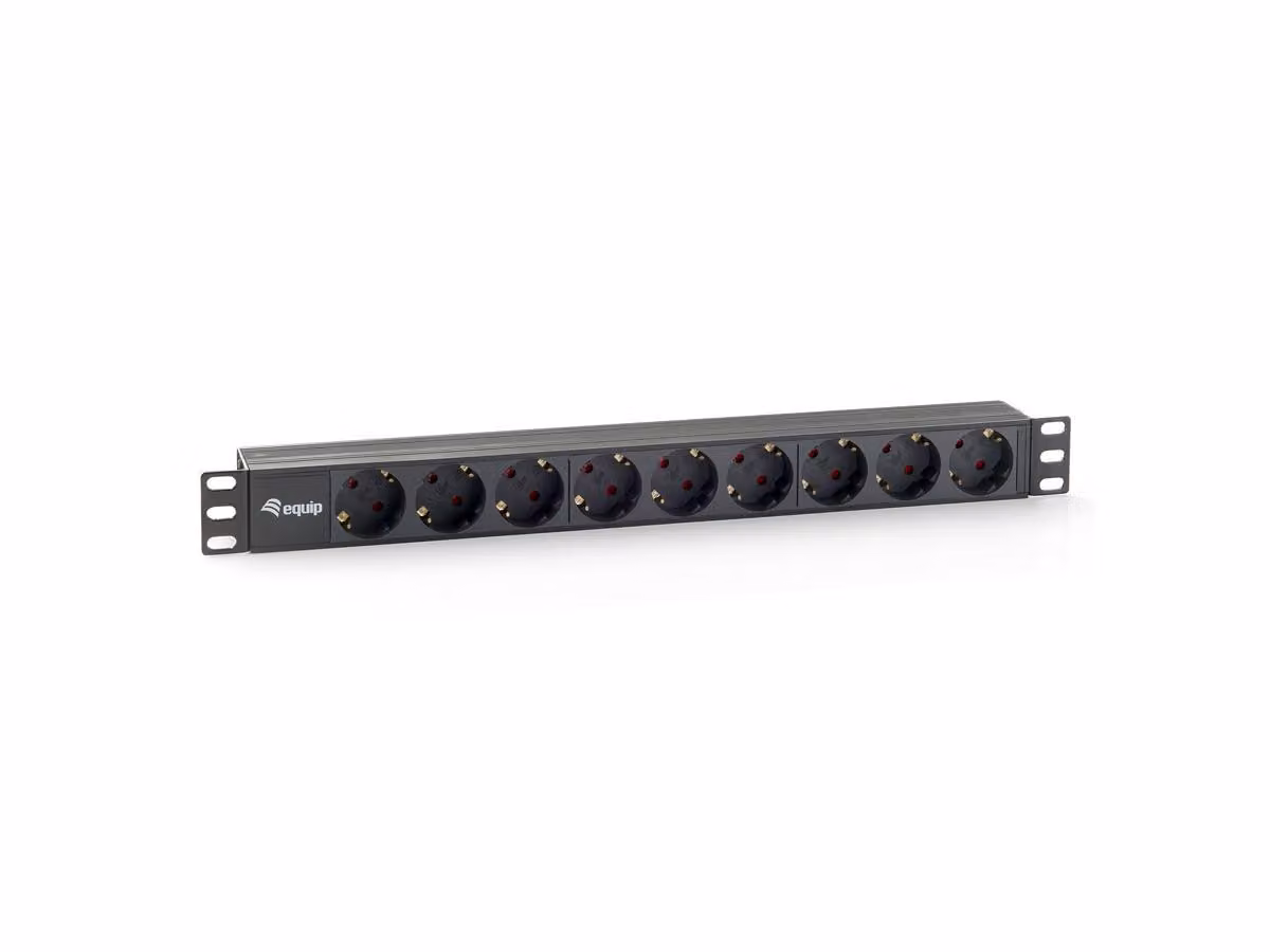 Equip 333282 unità di distribuzione dell'energia (PDU) 9 presa(e) AC 1U Nero