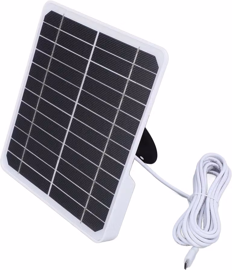 Pannello solare da 20W, 5V, per telecamere, da montare a parete, con cavo da 3 metri