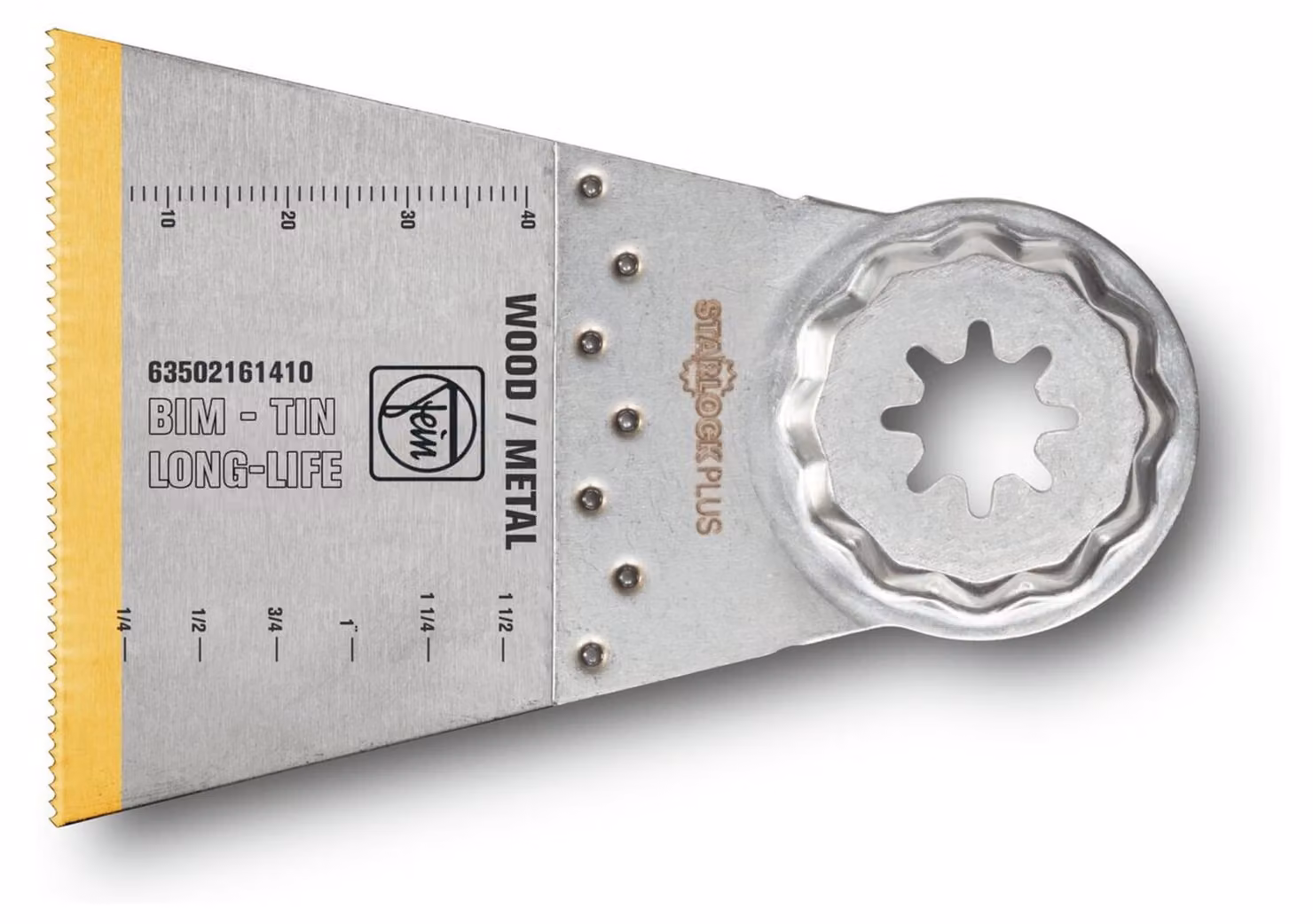 Lama per sega bi-metallo Fein E-Cut con rivestimento TiN, lunghezza 50 mm, larghezza 65 mm, confezione da 1 | 63502161410
